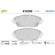 Jeu de 4 plaquettes de frein avant VALEO 610399 - Visuel 1