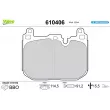 Jeu de 4 plaquettes de frein avant VALEO 610406 - Visuel 1