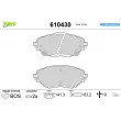 Jeu de 4 plaquettes de frein avant VALEO 610430 - Visuel 1