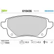 Jeu de 4 plaquettes de frein arrière VALEO 610436 - Visuel 1