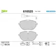 Jeu de 4 plaquettes de frein avant VALEO 610525 - Visuel 1