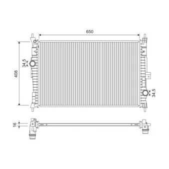 Radiateur, refroidissement du moteur VALEO 701173