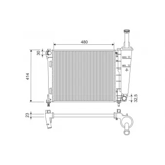 Radiateur, refroidissement du moteur VALEO 701184
