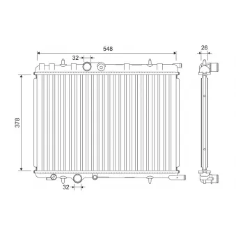 Radiateur, refroidissement du moteur VALEO 701190