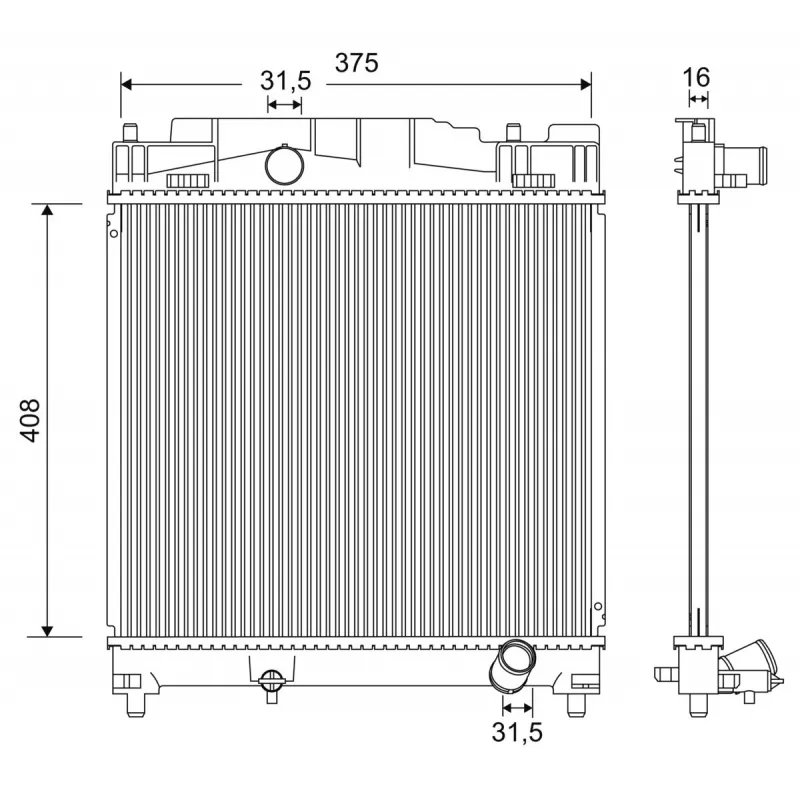 Radiateur, refroidissement du moteur VALEO 701199