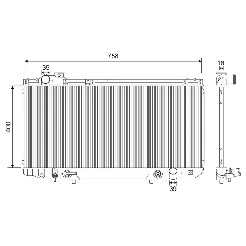 Radiateur, refroidissement du moteur VALEO 701201