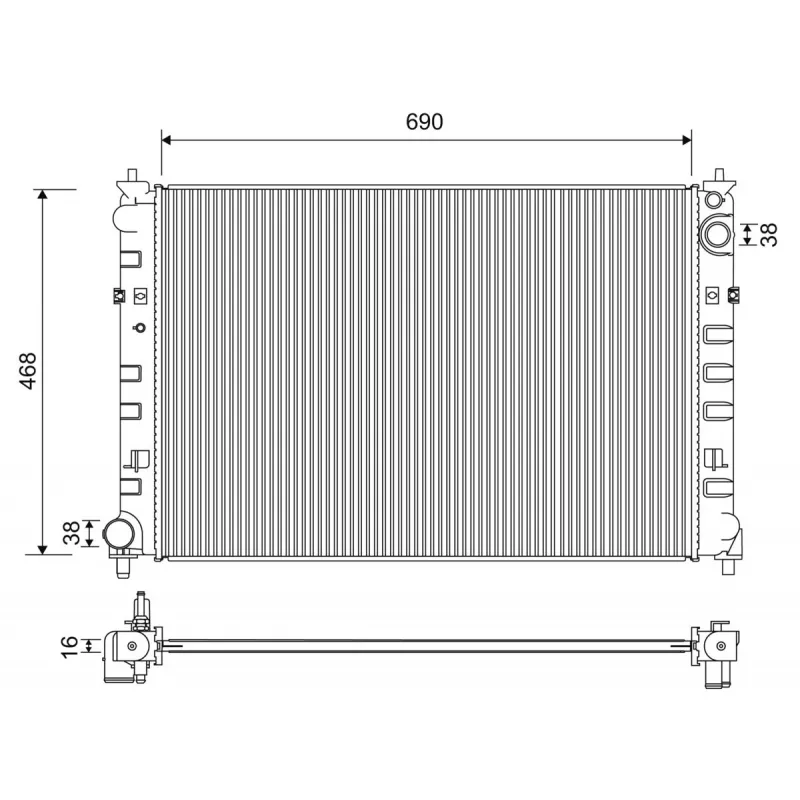 Radiateur, refroidissement du moteur VALEO 701203