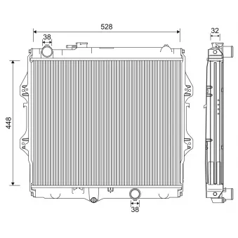 Radiateur, refroidissement du moteur VALEO 701212