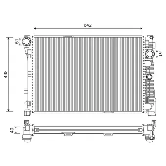 Radiateur, refroidissement du moteur VALEO 701220