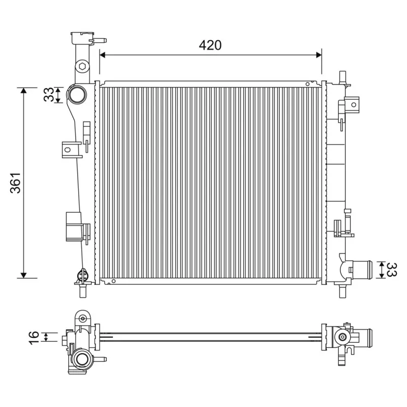 Radiateur, refroidissement du moteur VALEO 701223
