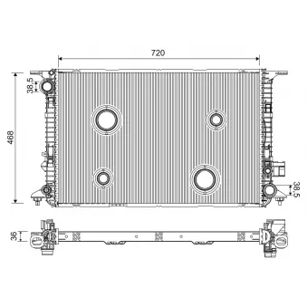 Radiateur, refroidissement du moteur VALEO 701224