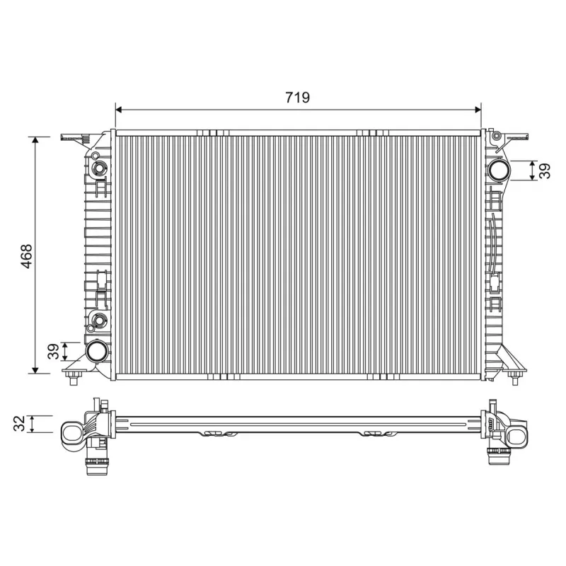Radiateur, refroidissement du moteur VALEO 701228