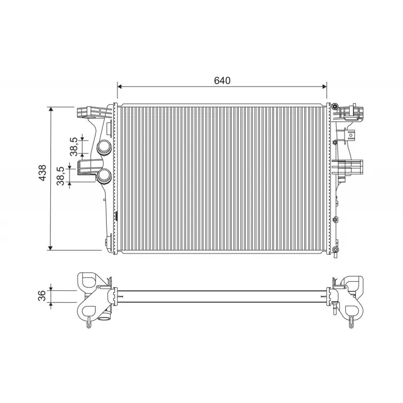 Radiateur, refroidissement du moteur VALEO 701230