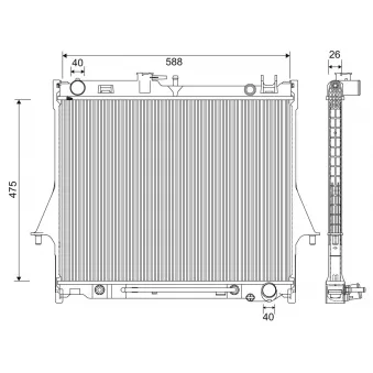 Radiateur, refroidissement du moteur VALEO 701234