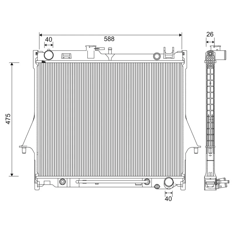 Radiateur, refroidissement du moteur VALEO 701234