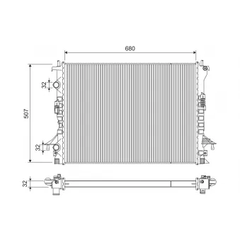Radiateur, refroidissement du moteur VALEO 701240