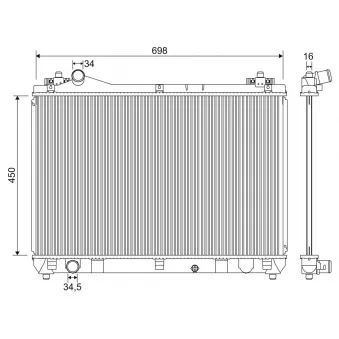 Radiateur, refroidissement du moteur VALEO 701243