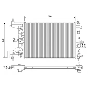 Radiateur, refroidissement du moteur VALEO 701245
