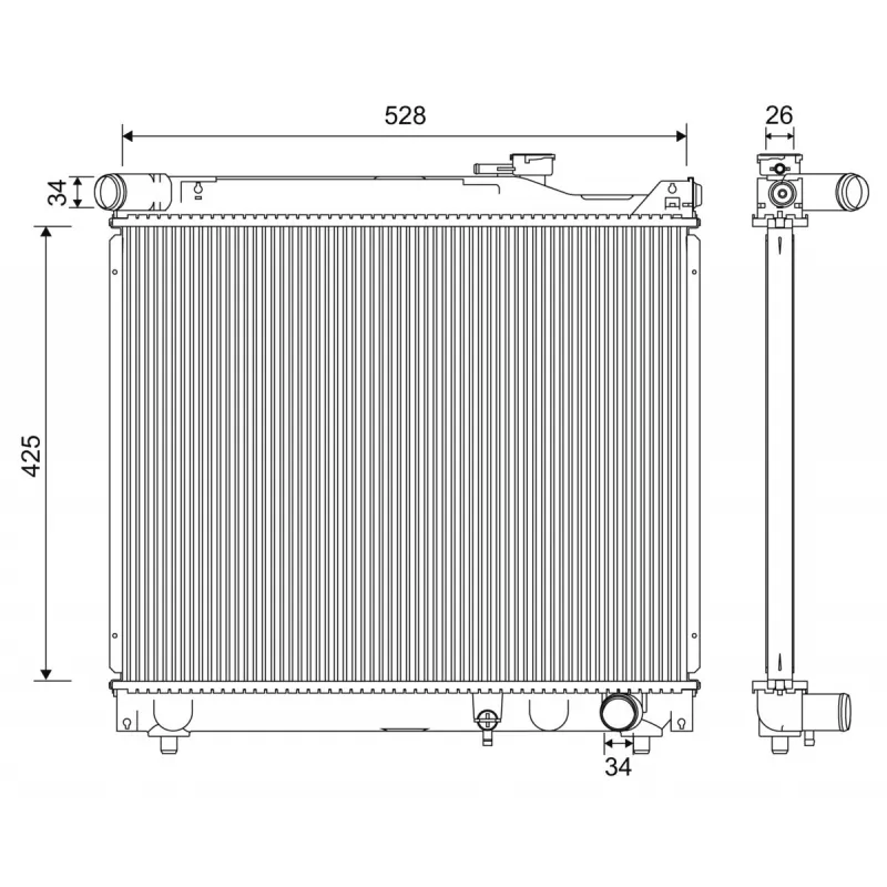 Radiateur, refroidissement du moteur VALEO 701247