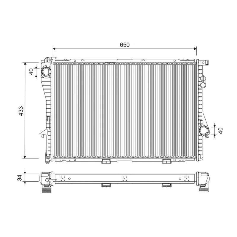 Radiateur, refroidissement du moteur VALEO 701248