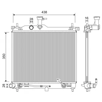 Radiateur, refroidissement du moteur VALEO 701252