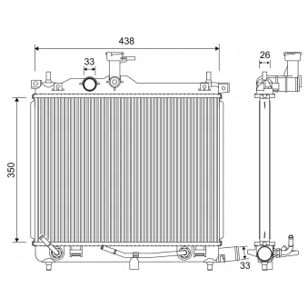 Radiateur, refroidissement du moteur VALEO 701253