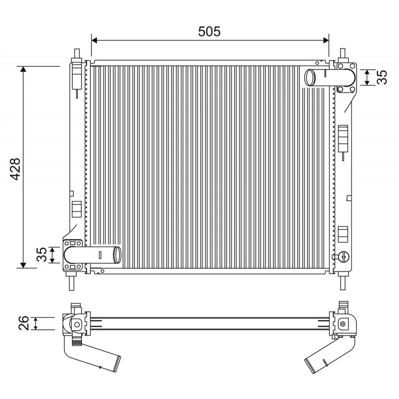 Radiateur, refroidissement du moteur VALEO 701264