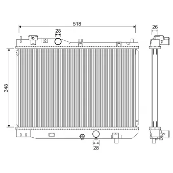 Radiateur, refroidissement du moteur VALEO 701267