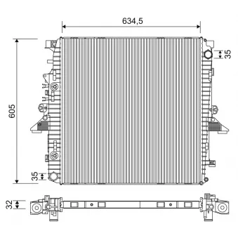 Radiateur, refroidissement du moteur VALEO 701268