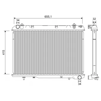 Radiateur, refroidissement du moteur VALEO 701275