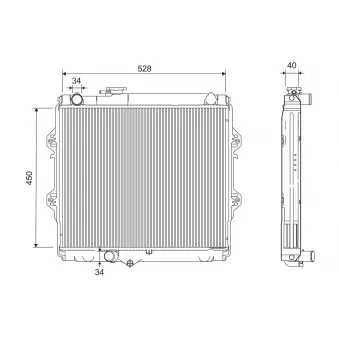 Radiateur, refroidissement du moteur VALEO 701280