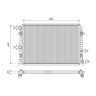 Radiateur, refroidissement du moteur VALEO 701285