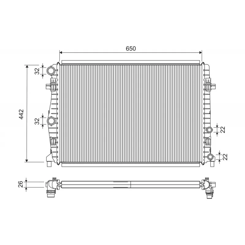 Radiateur, refroidissement du moteur VALEO 701285
