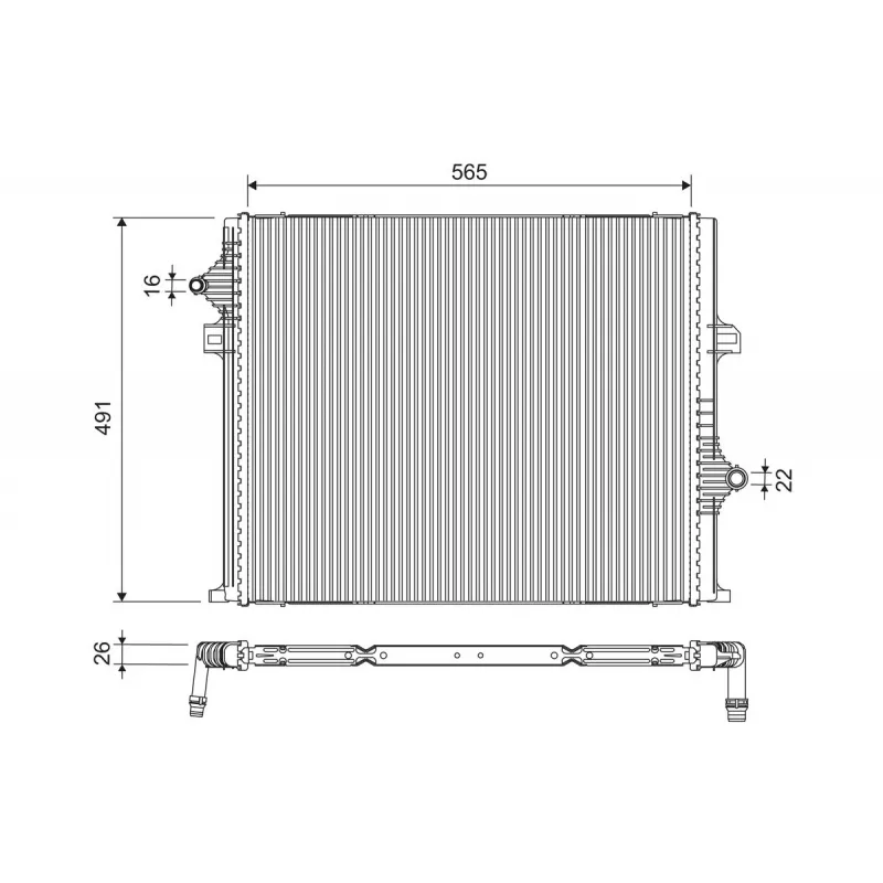 Radiateur, refroidissement du moteur VALEO 701296