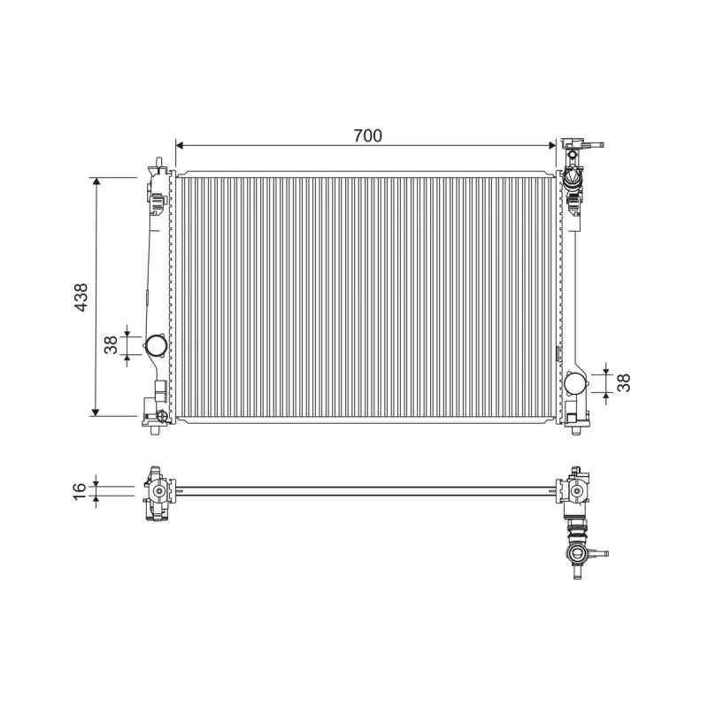 Radiateur, refroidissement du moteur VALEO 701297