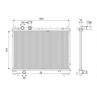 Radiateur, refroidissement du moteur VALEO 701302