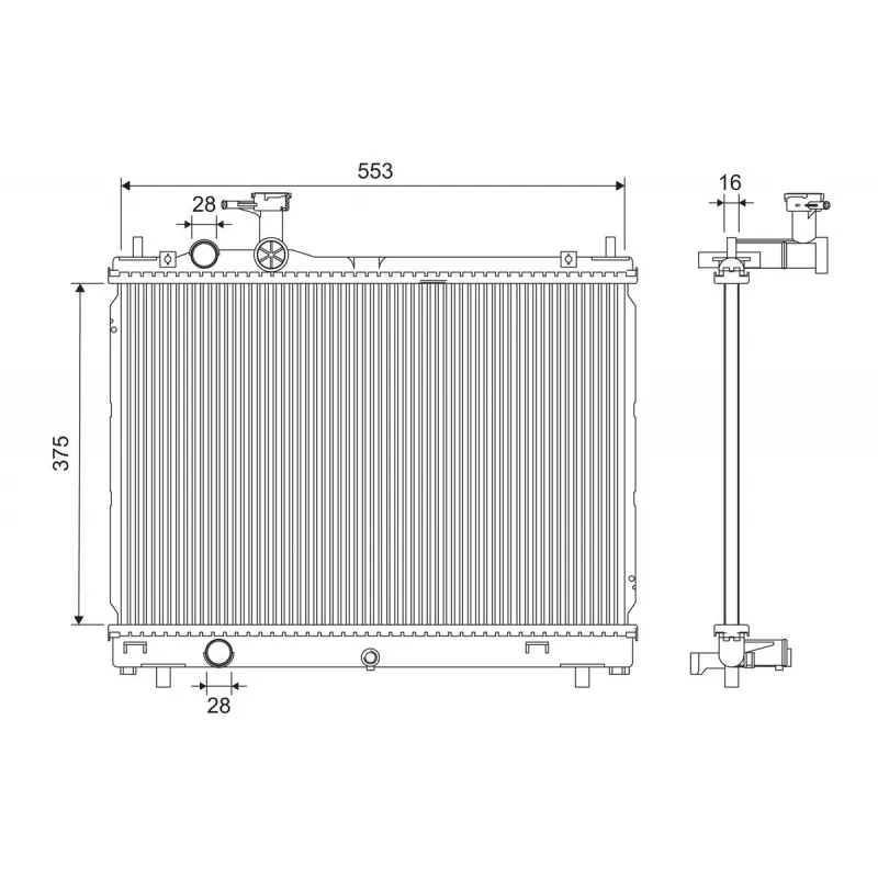 Radiateur, refroidissement du moteur VALEO 701302