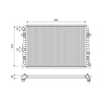 Radiateur, refroidissement du moteur VALEO