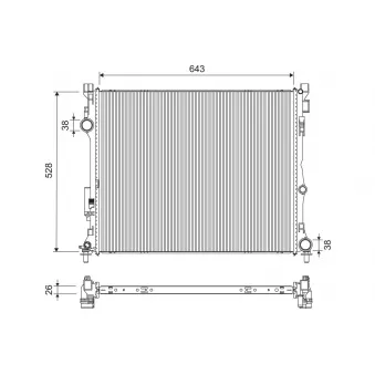 Radiateur, refroidissement du moteur VALEO 701307