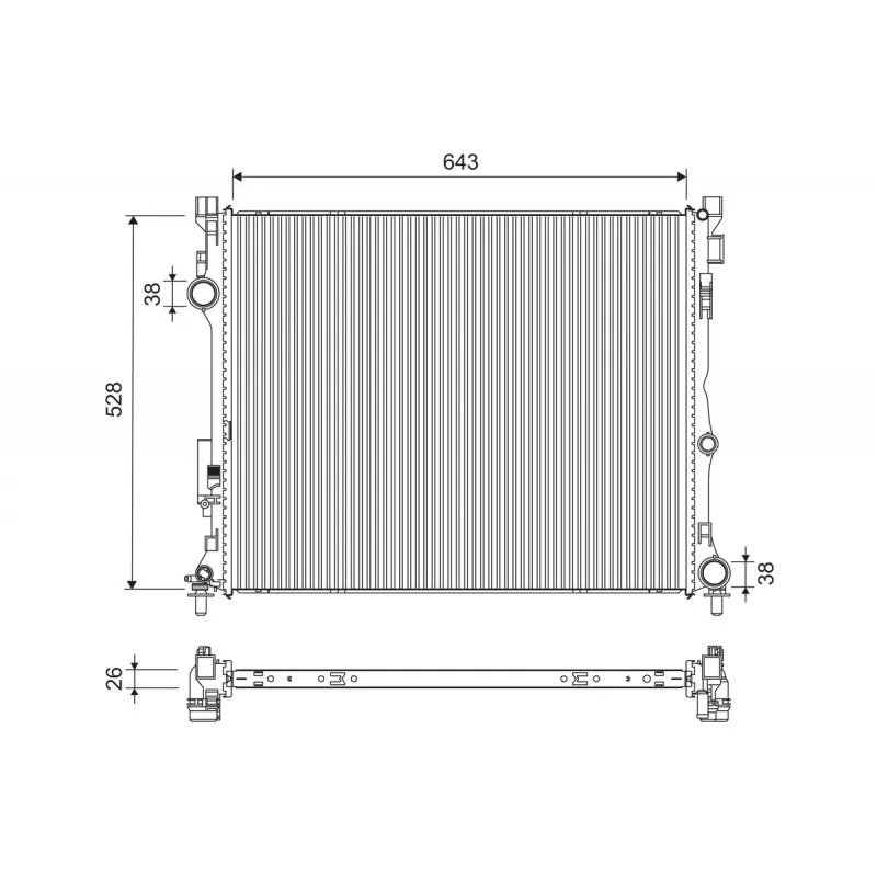 Radiateur, refroidissement du moteur VALEO 701307