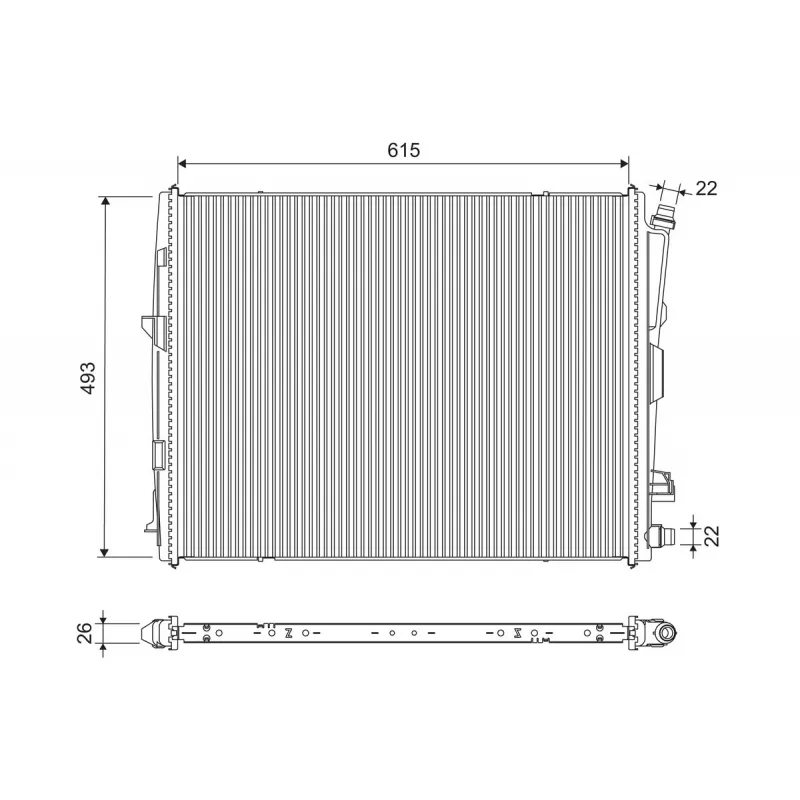 Radiateur, refroidissement du moteur VALEO 701308