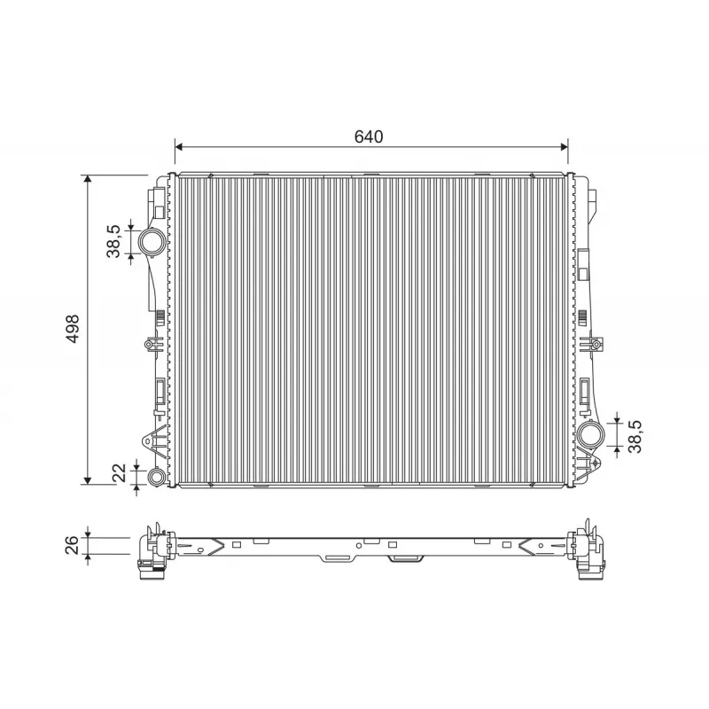 Radiateur, refroidissement du moteur VALEO 701314