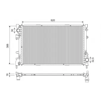 Radiateur, refroidissement du moteur VALEO 701325