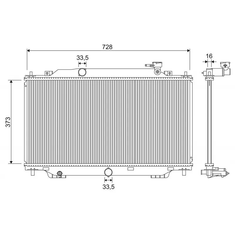 Radiateur, refroidissement du moteur VALEO 701329