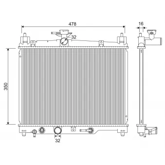 Radiateur, refroidissement du moteur VALEO