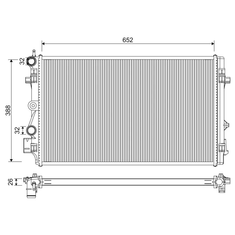 Radiateur, refroidissement du moteur VALEO 701331