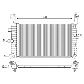 Radiateur, refroidissement du moteur VALEO 701332