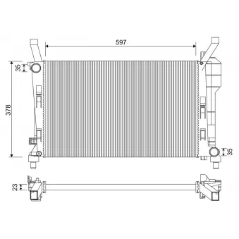 Radiateur, refroidissement du moteur VALEO 701336