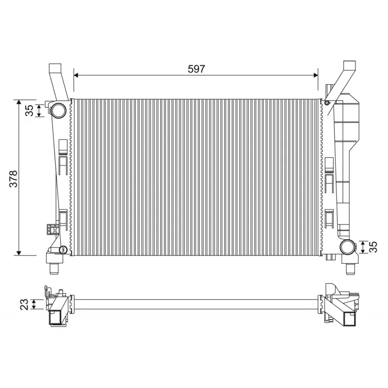 Radiateur, refroidissement du moteur VALEO 701336