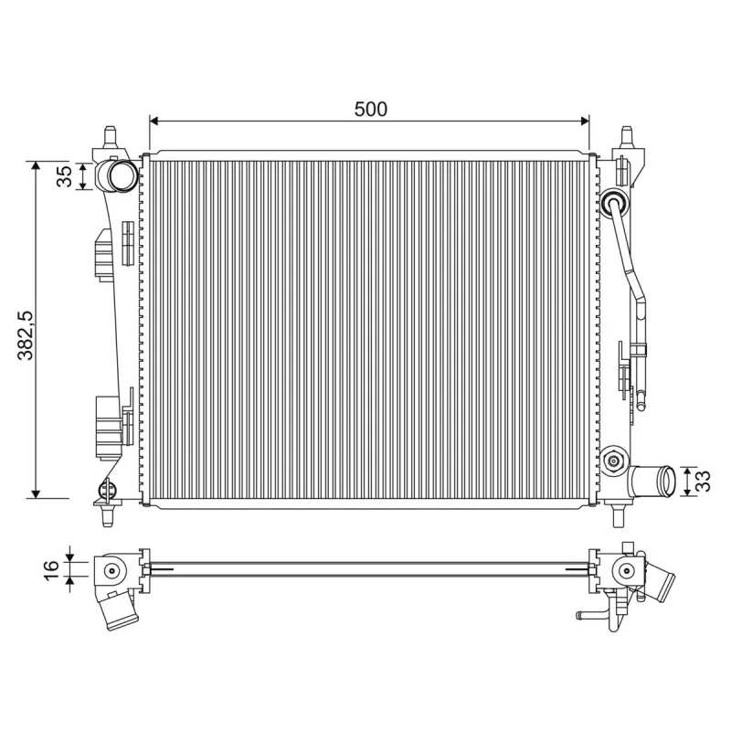 Radiateur, refroidissement du moteur VALEO 701342